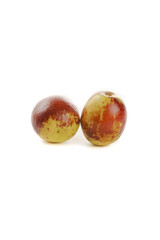 Fresh Winter Jujube Fruits from Shaanxi Province - Sweet Crisp Chinese Dates on White Background