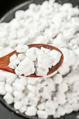 White Potato Starch Powder on Wooden Spoon - Natural Cooking Ingredient