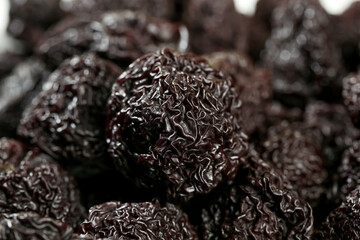Dried Plums Prunes Close-up Natural Preserved Fruit Healthy Snack Food Photography