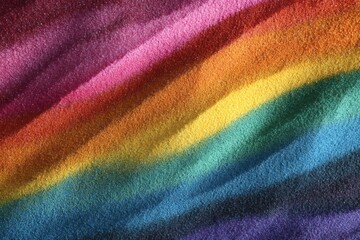 Colorful Sand Waves in Rainbow Shades Creating a Vibrant Pattern