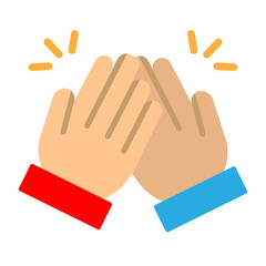 HighFive Vector Flat Icon Design