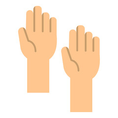 Fototapeta premium RaisedHand Vector Flat Icon Design