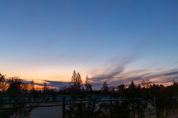 Fototapeta premium 夕日の沈む風景