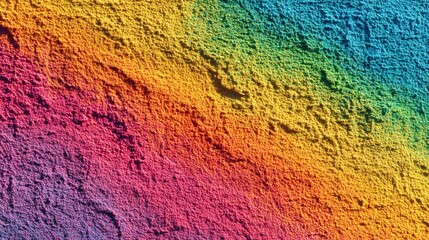 Vibrant Gradient Texture on Wall with Colorful Rainbow Hue