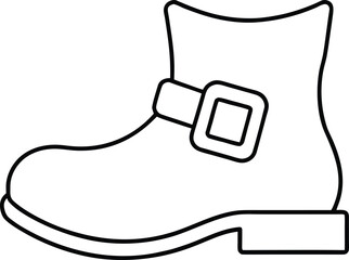 Leprechaun Shoe simple black outline graphic boot footwear 2