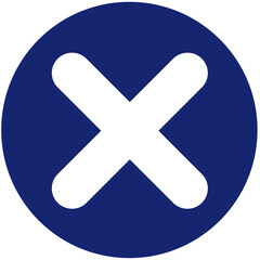 Obraz premium cross icon button