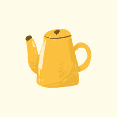Illustration of an Watercolor Painting teapot