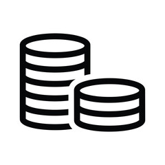 Stack of coins isolated on, representing wealth and finance