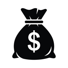 Money bag with dollar sign isolated on, financial concept