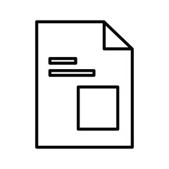 Simple document icon isolated on, representing a file or form