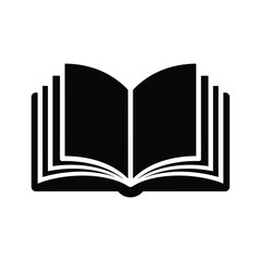 Open book icon isolated on, a symbol of knowledge and learning