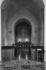 Humble Non Sectarian Chapel in Black and White.
