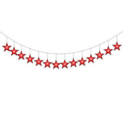 Festive Red Star Lights – Winter Holiday & New Year Decoration