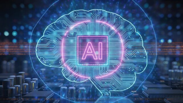 AI Brain Circuitry A Visual Representation of Artificial Intelligence and Technology Concepts