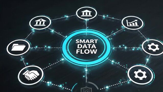 Smart data flow system connecting various digital business processes