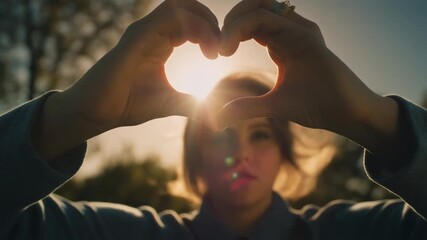 A radiant heart shape formed entirely from beams of warm golden sunlight. The glowing rays converge into a soft, luminous outline, creating a symbol of warmth, hope, and emotional clarity. The surroun - Powered by Adobe