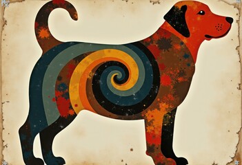 minimal geometric collection with pupil, coloured, labrador, togetherness, tissue, difficulty, highrise