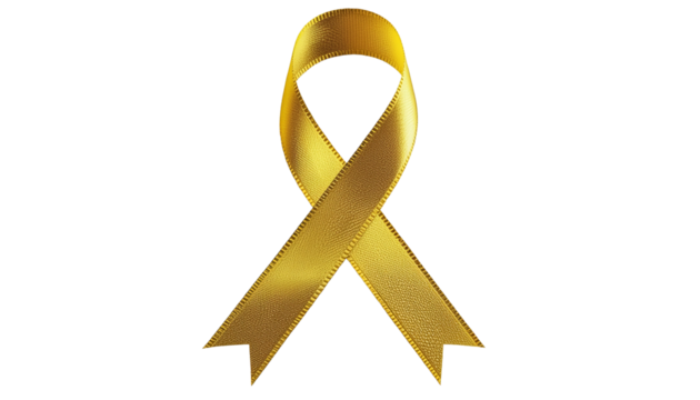 A bright yellow ribbon of hope and solidarity a symbol of support and awareness 