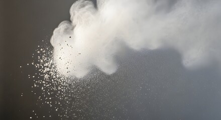 White powder explosion background abstract dust cloud particles burst motion effect design element art