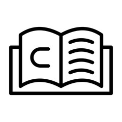Book Rights Vector Line Icon Design