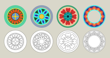 Pattern of Lotus Flowers in Traditional Korean Art