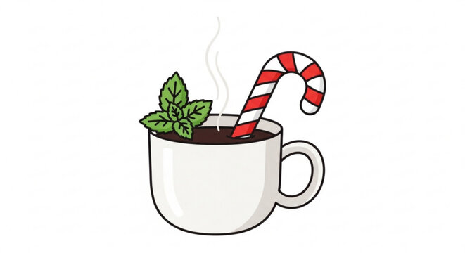 Celebrate cozy Christmas warmth with a delicious peppermint mocha, perfect for holiday cheer and festive designs with a touch of minty freshness