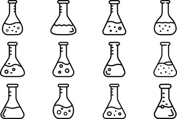 Laboratory Flask Icons Set illustration 49.eps