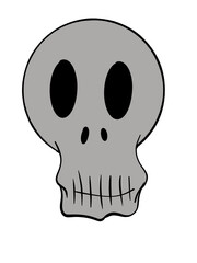 human skull isolated