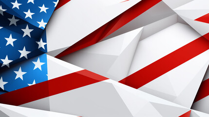 Fototapeta premium Independence day abstract background with elements of the American flag