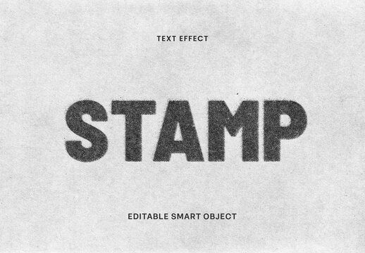 Stamp Print Text Effect