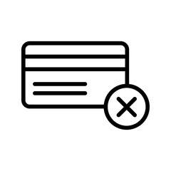 Outline declined payment money transaction lineart
