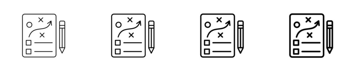 Tactical Plan  Icon Set Different Style Collection