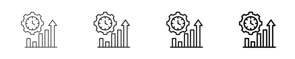 Operational Efficiency  Icon Set Different Style Collection