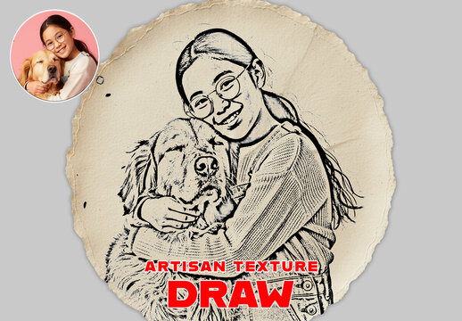 Artisan Texture Draw Photo Effect
