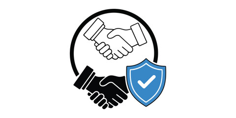 Trusted partnership agreement isolated on