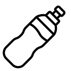 water bottle outline icon for padel hydration and training