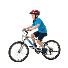 Obraz premium young man riding a bike
