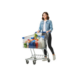 woman with shopping cart