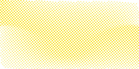Dotted gradient vector illustration, yellow halftone background