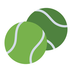 padel ball flat icon for match, game, court