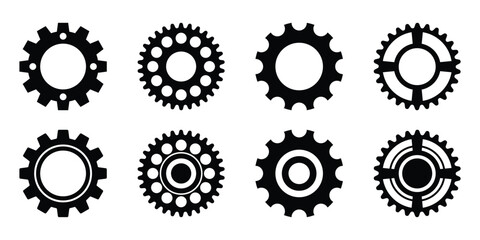 Simple gear icon set