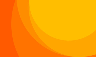 Abstract right vector background with concentric circles in yellow to orange gradient, radiating from the center like a sunburst for a warm, energetic, illustration