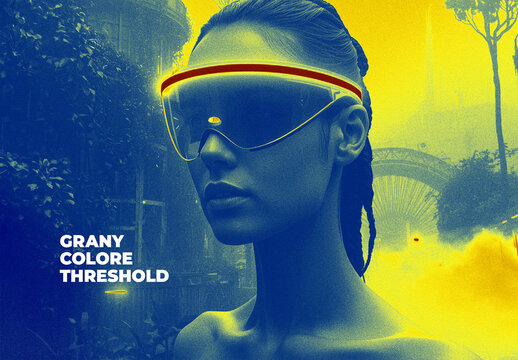 Grainy Colored Threshold Photo Effect