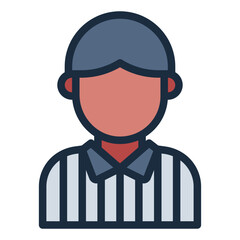 referee avatar filled line icon for padel judge, match, decision