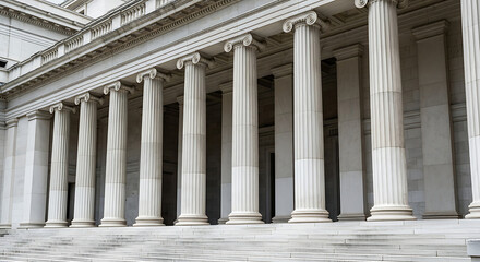Classical columns and stairs marble pillars row stone colonnade building facade detail 41944360 1