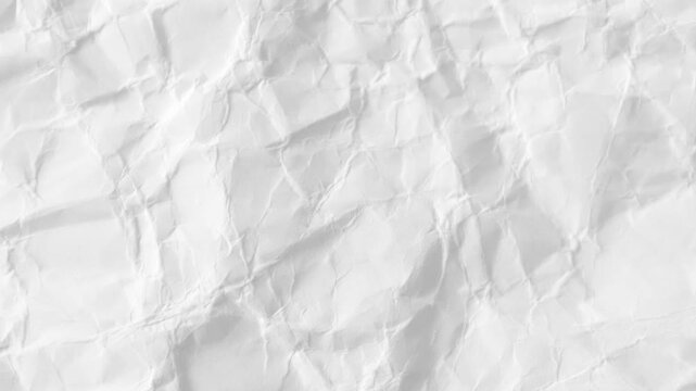 Hand-drawn Film Grain Loop with Light Paper Texture Background, Grunge Texture Overlay,
White crumpled paper stop motion background texture. Crumpled Paper Stop Motion,A seamless loop animation