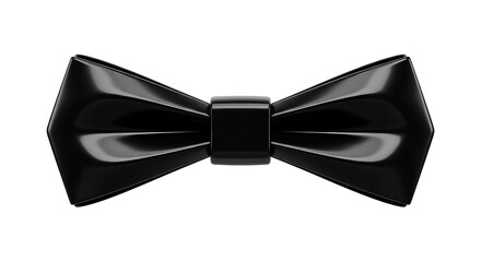 Classic Black Bow Tie Isolated on White Background Elegant Formal Wear Accessory for Men s Fashion