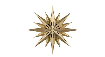 Golden Starburst Christmas Decoration
