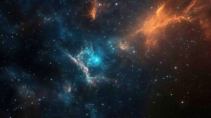 A mesmerizing view of deep space with vibrant colors and stars.