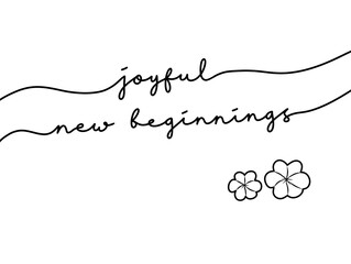 Minimalist floral design with inspirational quote for positive mindset